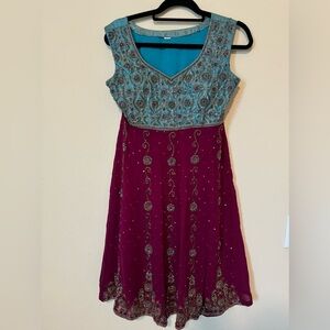 Stunning indian kurta top with gold embroidery and bling